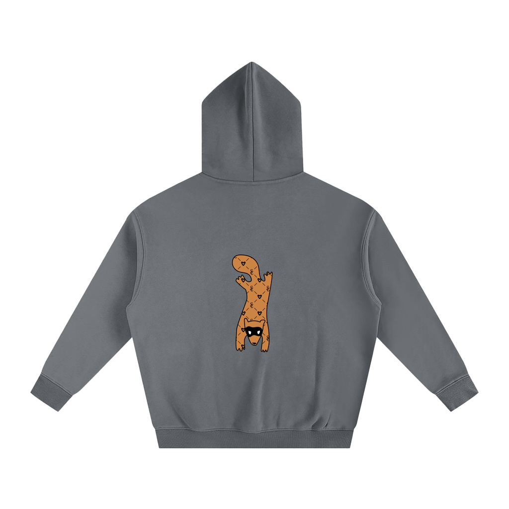 Civet Monogram Oversized Fleece Hoodie