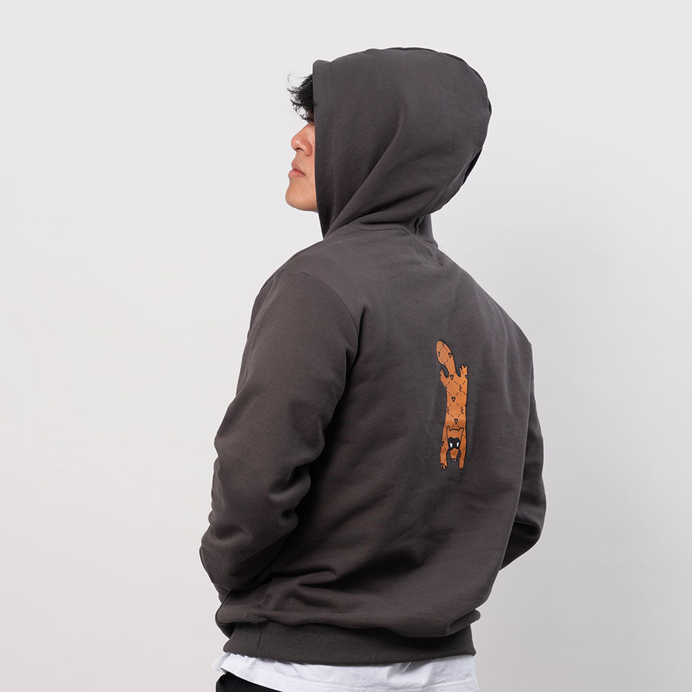 Civet Monogram Oversized Fleece Hoodie