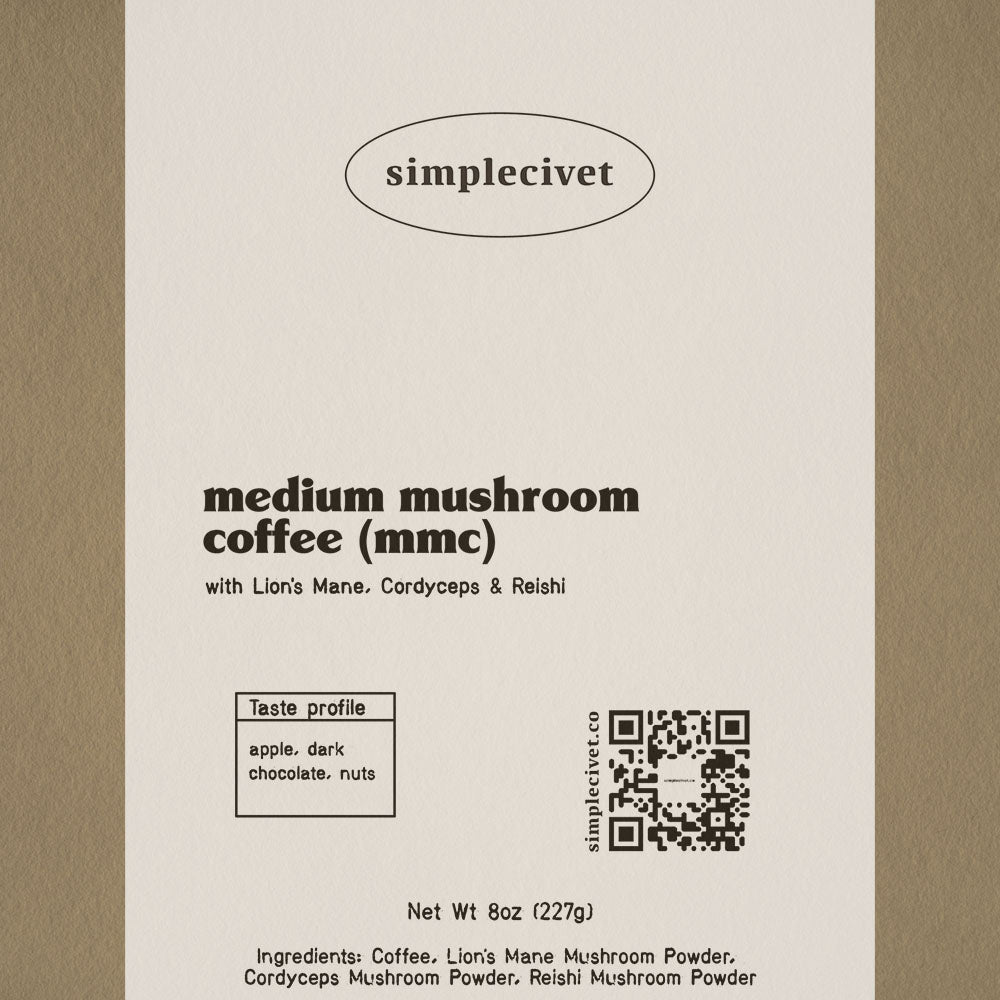 Medium Mushroom Coffee | Smooth Everyday Mushroom Coffee